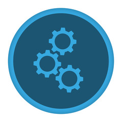App Icon blau drei Zahnräder
