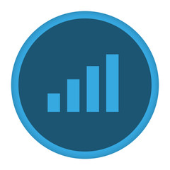 App Icon blau Balkendiagramm