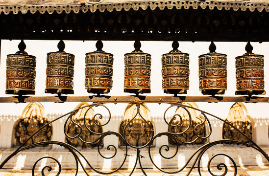 Tibetan Prayer Wheels, Kathmandu, Nepal