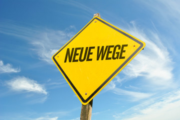 New Ways (in German) road sign