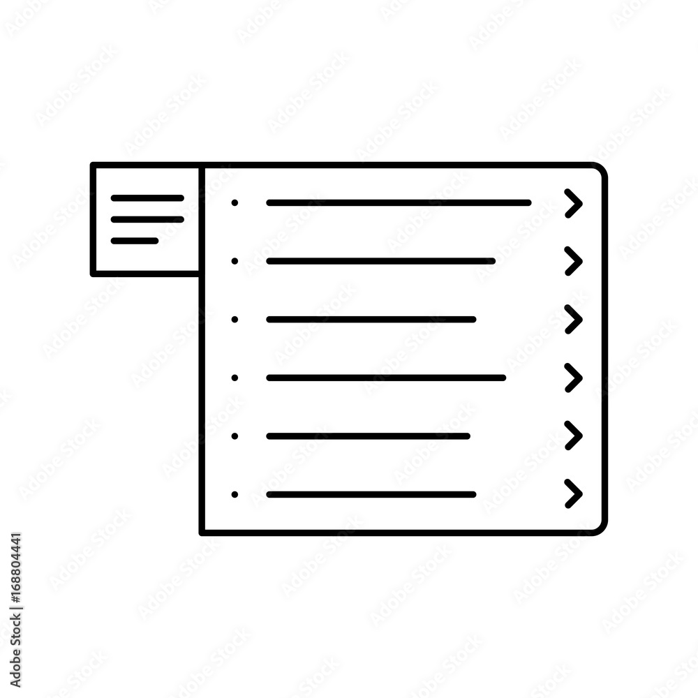 Wall mural website wireframe. menu line icon. web page user interface