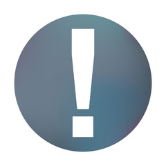 Farbiger Button - Ausrufezeichen eckig