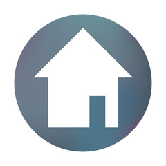 Farbiger Button - Haus