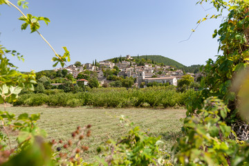 Fototapeta na wymiar One of the typical authentic French mountain villages in the countryside