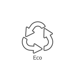 Eco frendly concept arrows icon. Ecology recycling vector symbol.