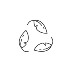 Eco frendly leaves concept icon. Ecology recycling vector symbol.