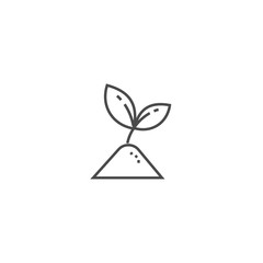 Sprout eco care thin line icon