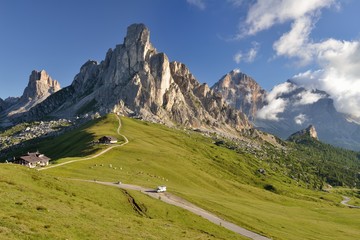 Morning at Passo Giau, Dolomites, Italy, 11th July 2017
