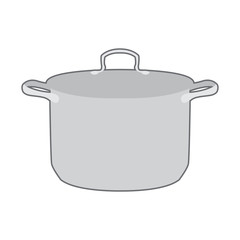 Isolated kitchen pot on a white background, Vector illustration