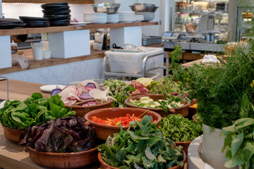 Fresh Vegetables in Restaurant Kitchen