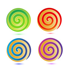 Swirly spiral waves set