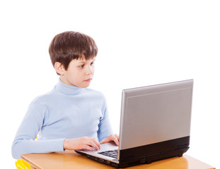 Boy Surfing the net