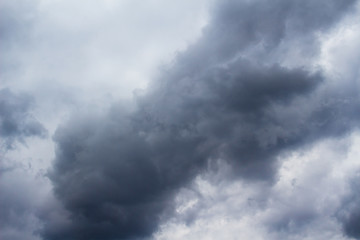 Gray cloudy sky
