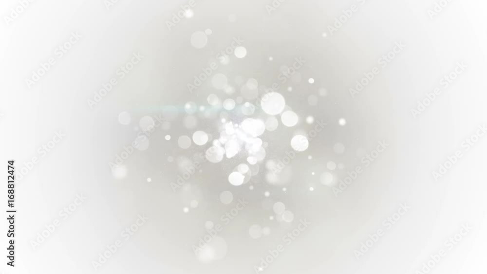 Poster white circle blurred lights in center. abstract background. computer generated seamless loop animati