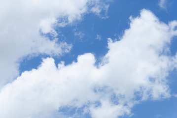 Blue sky with soft white clouds