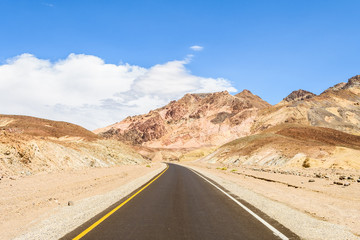 stunning desert road of death valley national park, usa