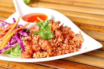tasty fried chicken bones