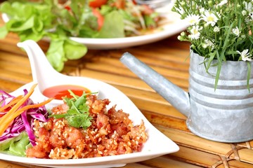 tasty fried chicken bones