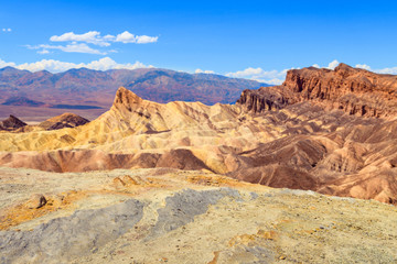zabriskie point view at death valley national park