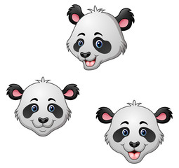 Cartoon panda head set