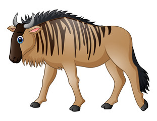 Cartoon wildebeest mascot