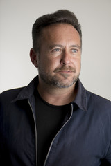 Fototapeta premium Portrait of Bearded Man in Shirt and Jacket Looking Away