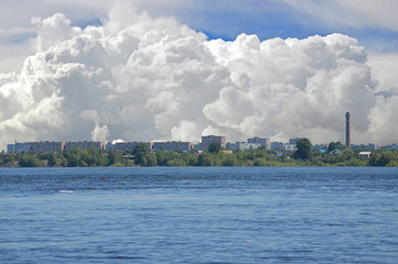 Naklejka premium Волга, летний пейзаж