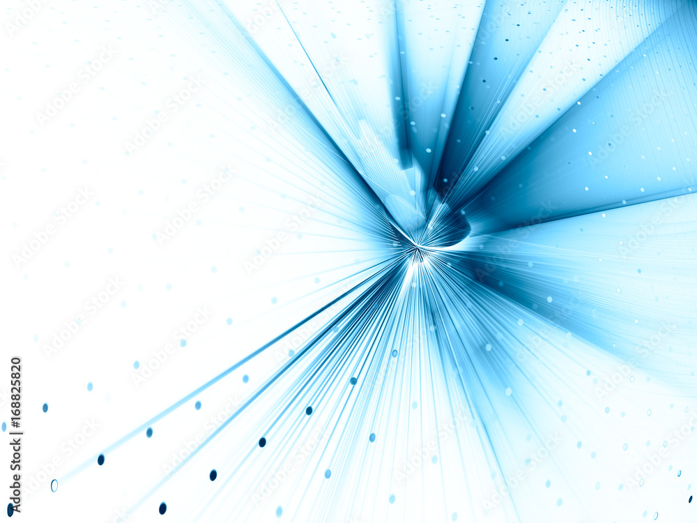 Poster abstract background. fractal graphics series. three-dimensional composition of dots and beams.