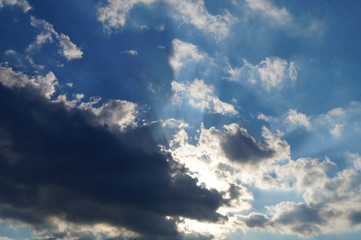 Fototapeta na wymiar Himmel Sonne Wolken
