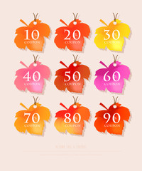 Autumn concept tag set