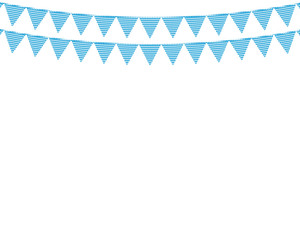 Garland with flags for the Oktoberfest holiday