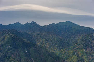 Naklejka premium 屋久島太鼓岩からの展望