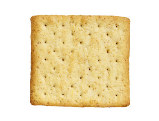 wholewheat cracker isolated on white background
