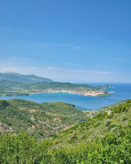 Fototapeta na wymiar Blick auf Portoferraio auf der Insel Elba,Toskana,Mittelmeer,Italien