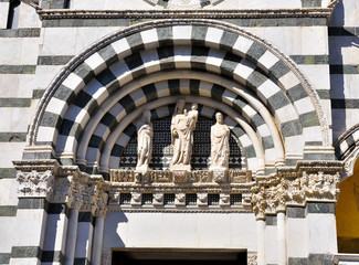 Saint John's baptistery in Pistoia city built in the year 1303 with an octagonal base (Tuscany -...