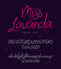 Fashionable modern brush font