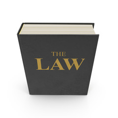 Law Book on white. 3D illustration
