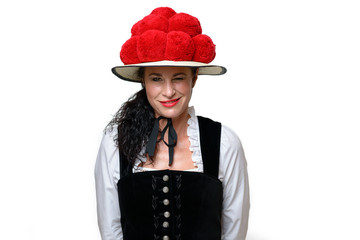 Woman wearing Black Forest traditional dress