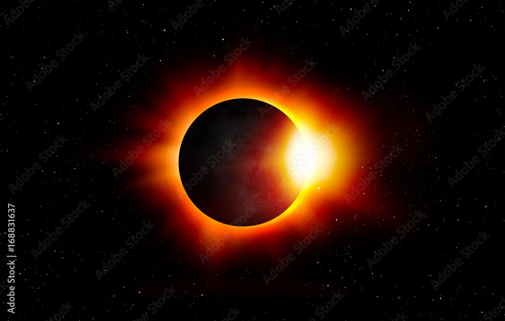 Aufkleber solar eclipse 