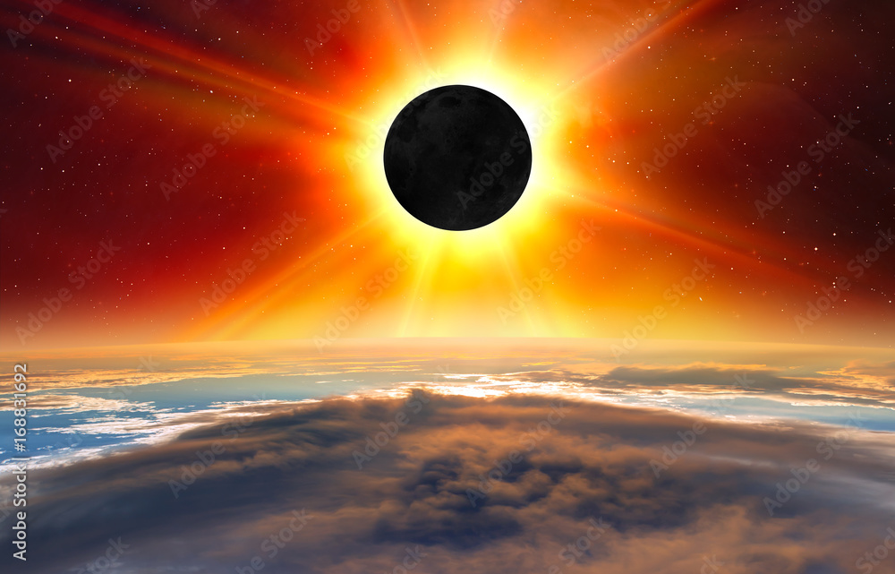 Aufkleber solar eclipse 