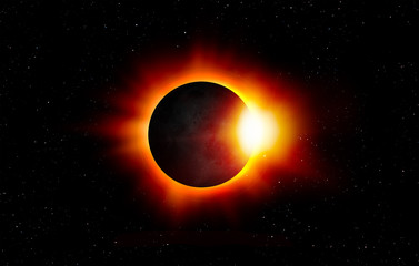 Solar Eclipse "Elements of this image furnished by NASA "