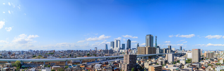 Fototapeta na wymiar 名古屋の街のパノラマ写真