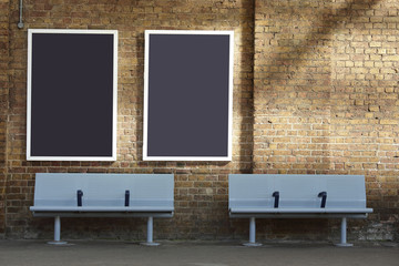 billboard at the train station