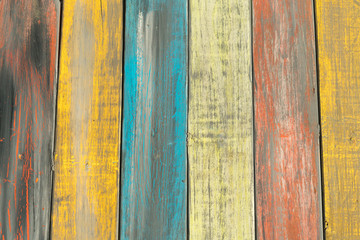 Colorful vertical wood plank background