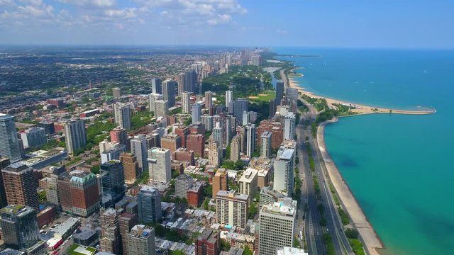 Chicago drone aerial 4k 60p