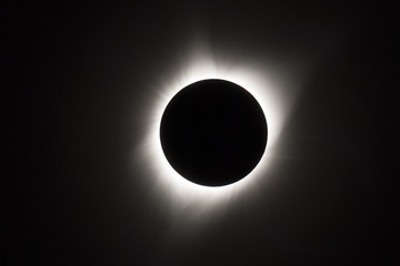 Totality during the solar eclipse in Grand Teton National Park, WY.