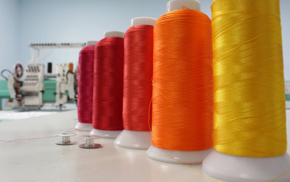 Production Embroidery Thread On Reels