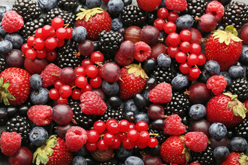 Ripe and sweet berries background
