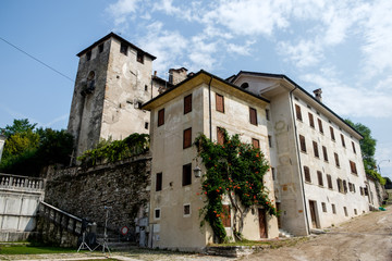 Fototapeta na wymiar Castle in the town of Feltre, Italy
