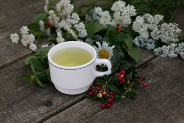 a cup of herbal tea